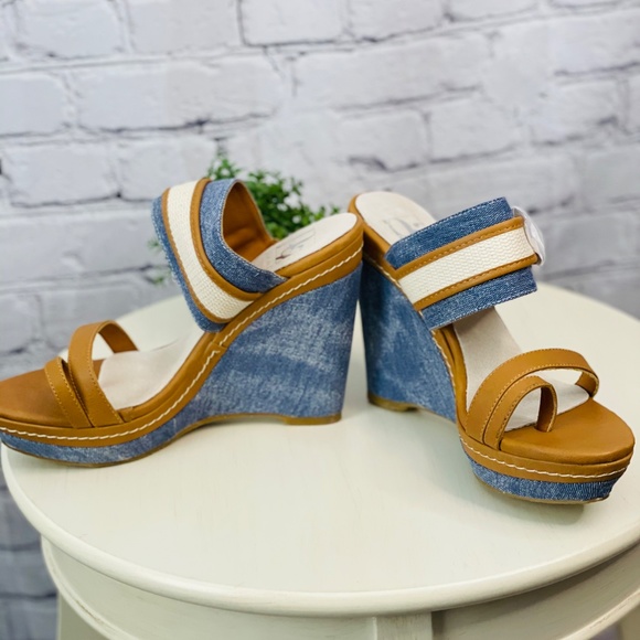 Pilar Abril wedges Camel/Camel - Picture 4 of 5